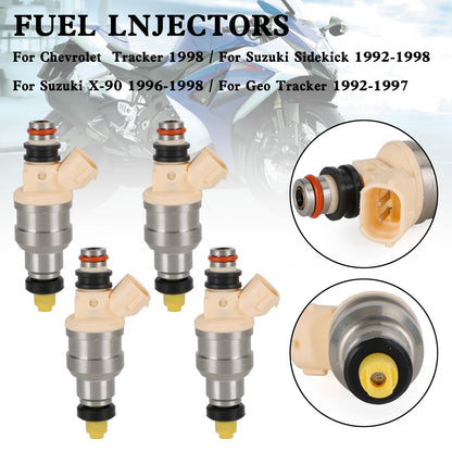 4PCS 15710-58B00 Fuel Injectors Fit Suzuki Sidekick Tracker X-90 1.6L INP-470