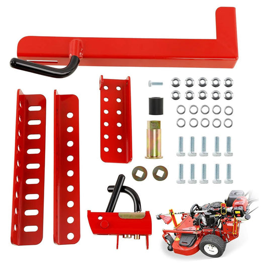 Solid Spare Mower Trimmer Rack Lockable For Most Walk-Behind Stand-On & ZTR Lawn Mower Red