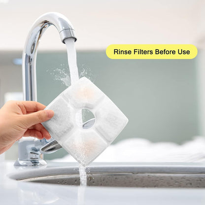 10pcs Pet Cat Water Fountain Filters Replacement for Square 84oz Automatic Fount