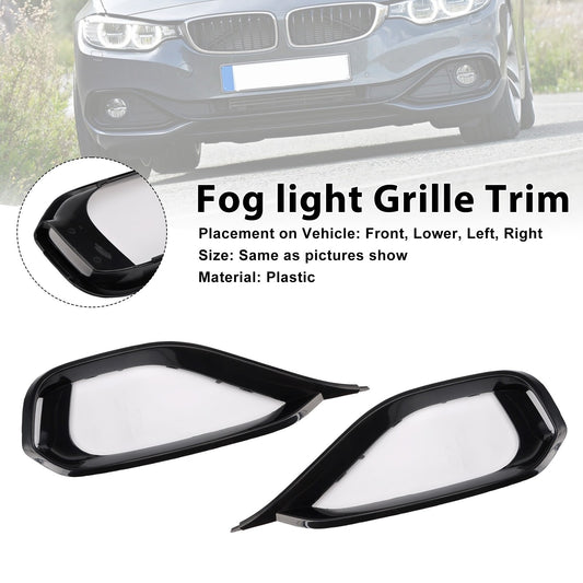 Left & Right Fog Light Bezel Grille Front Bumper Trim Fits BMW 428i F32 F33 F36