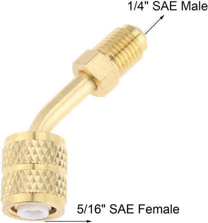 R410a Adapter For Mini Split HVAC System 5/16 Female Quick Couplers X 1/4-Male