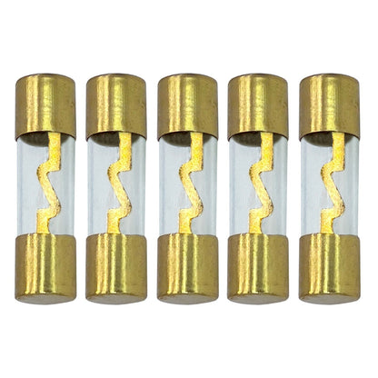 AGU Fuse 30A Gold Glass Inline for Car Auto Audio Stereo Amplifier Protection