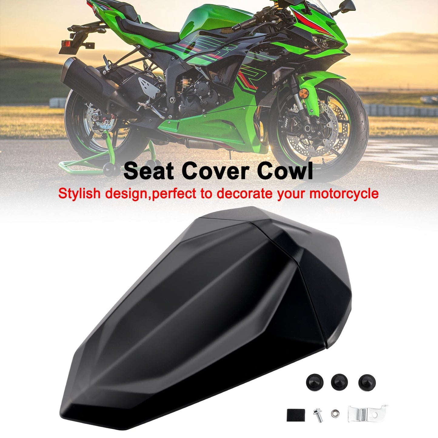 Tail Rear Seat Fairing Cowl for Kawasaki Ninja 500 EX500R Z500 24-25 Matt Black