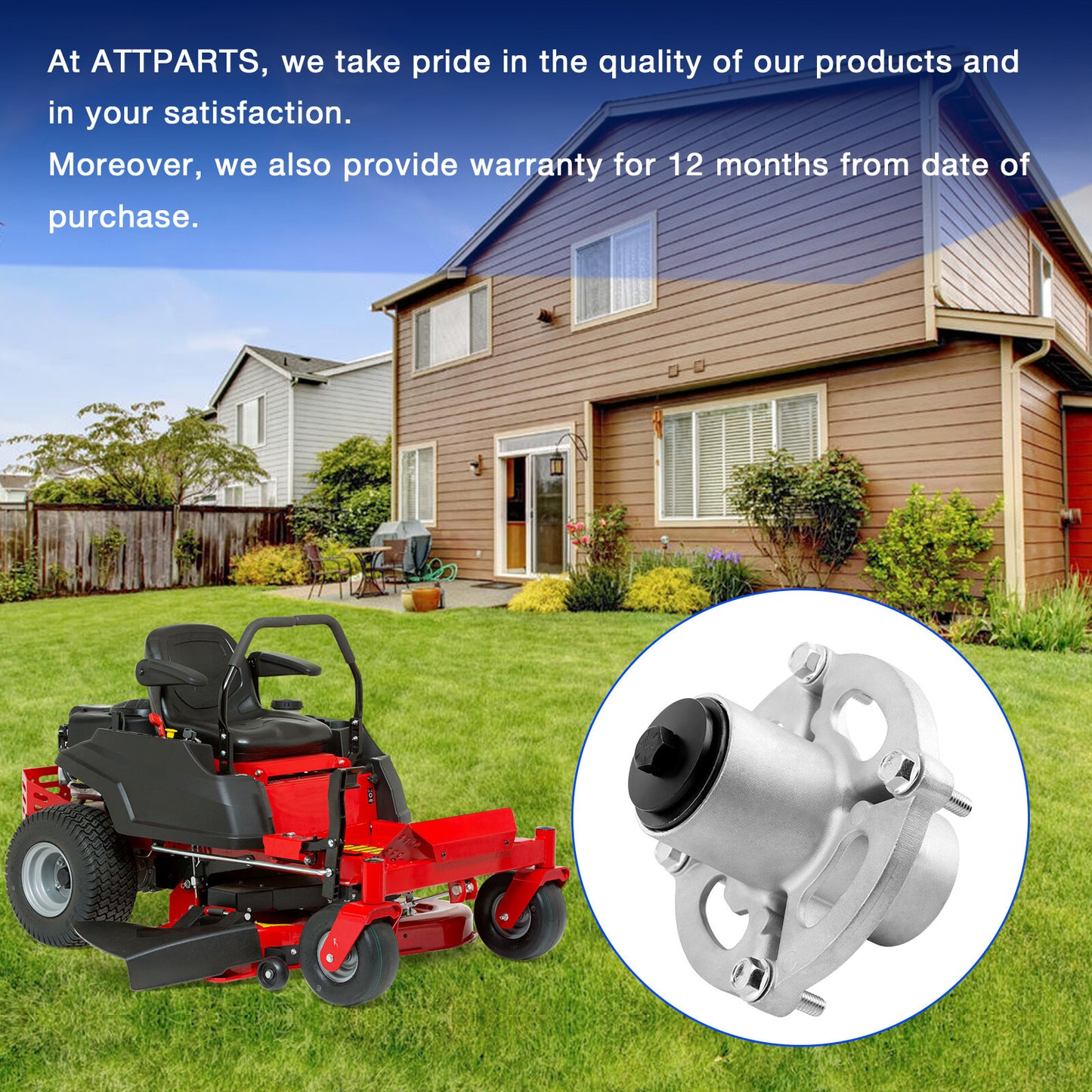 Lawn Mower Deck Spindle for Snapper Zero Turn Mowers 42" 46" 52" Deck 1735326YP