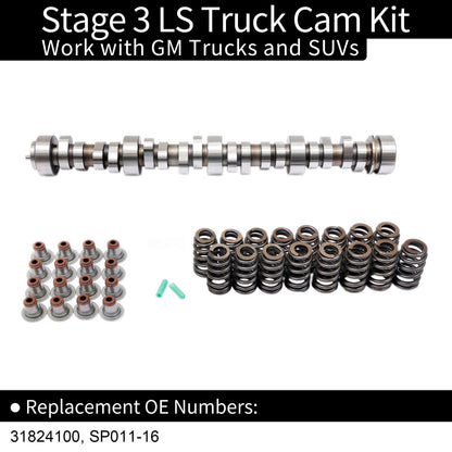 Stage 3 LS Truck Cam Kit for 1999-2013 Silverado Sierra 4.8L 5.3L 6.0L Engines