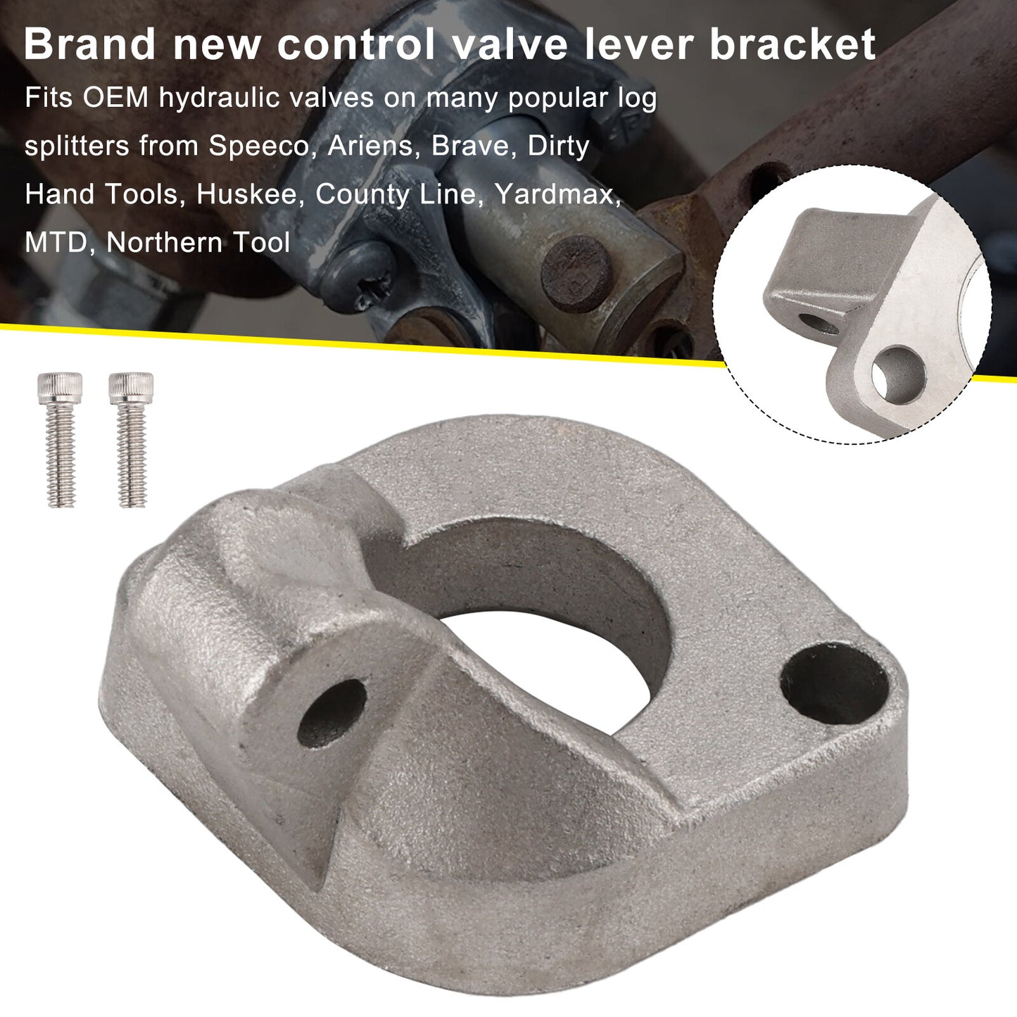 Energy Hydraulic Log Splitter Valve Lever Handle Mounting Bracket for HUSKY/MTD