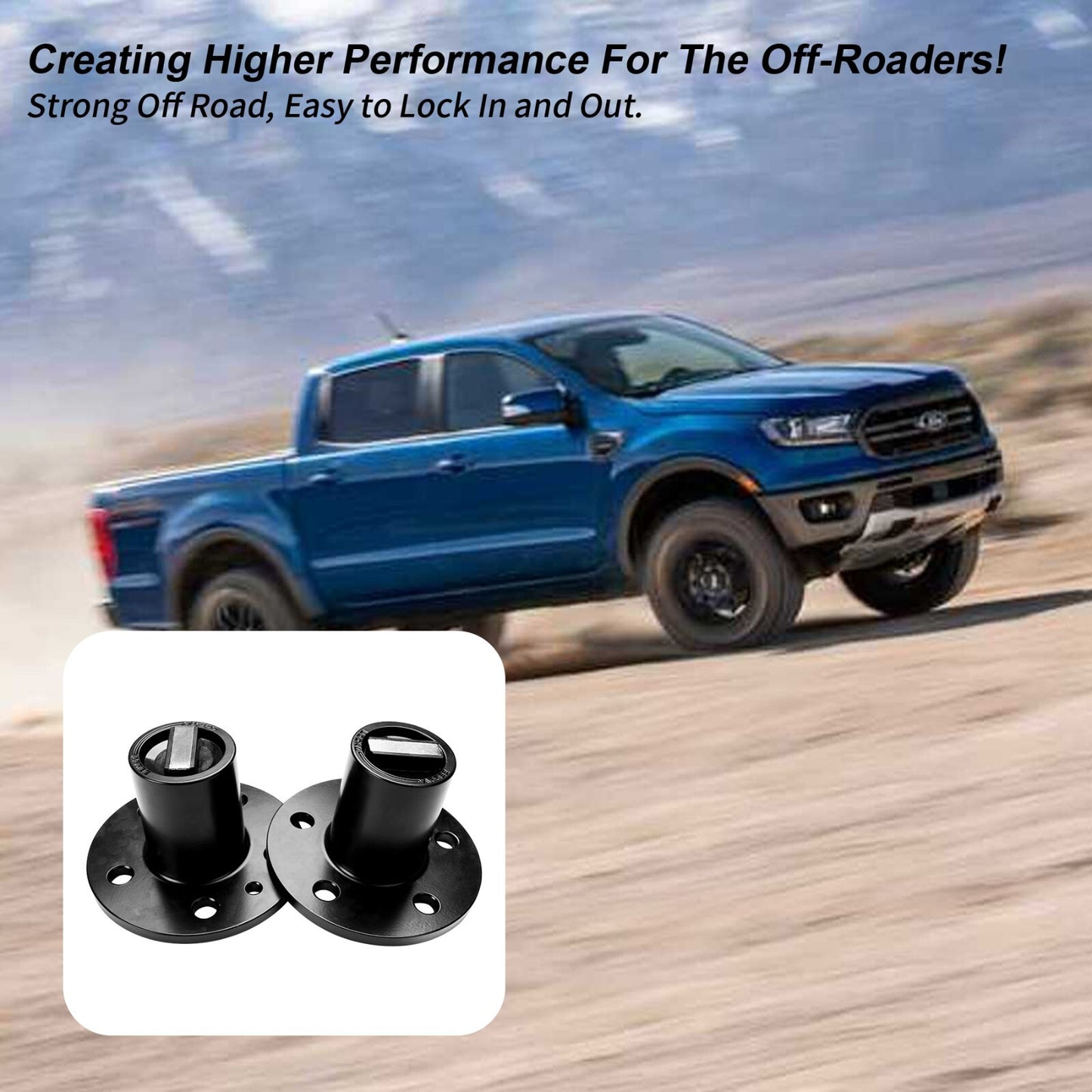 2X Spline Locking Hubs for 83-97 Ford Ranger Explorer & Mazda Navajo B2300 B3000