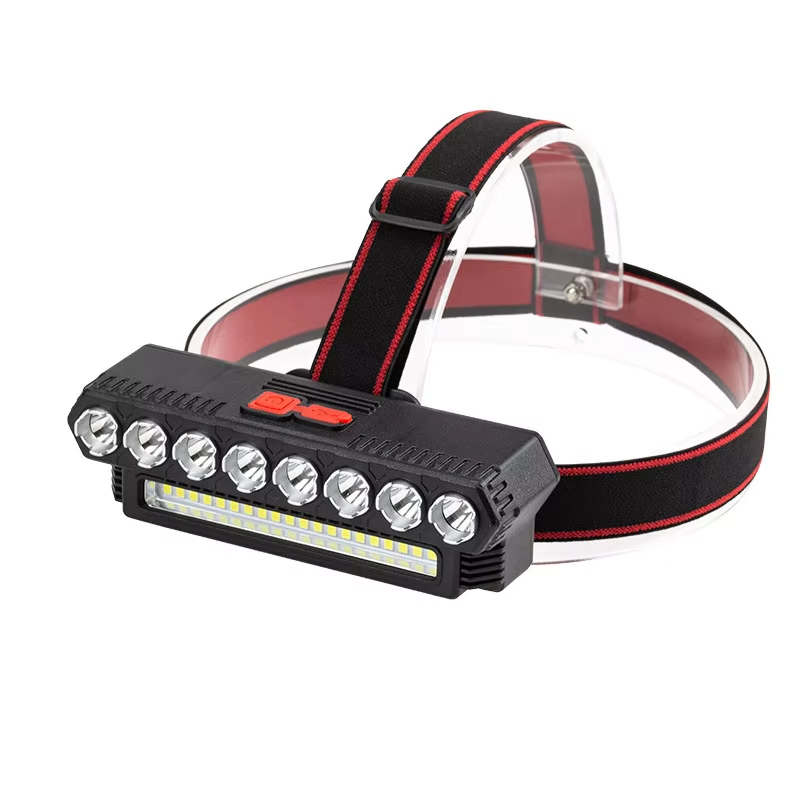 Super Bright 10 LED Dual Light Source Led Headlights Rechargeable And Waterproof