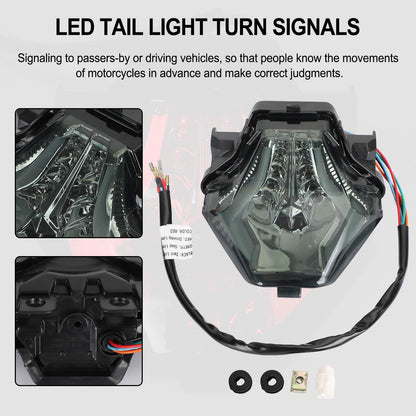 Tail Light Turn Signals Integrated Fit YAMAHA YZF R25/R3 MT 03/07/25 FZ 07 Red