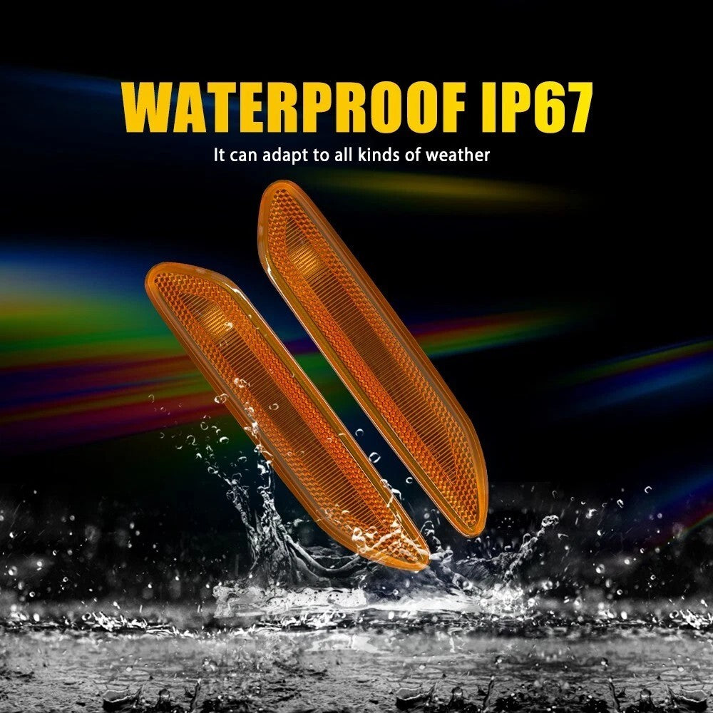 For Mini Cooper Countryman 2012-2017 R60 R61 Fender Side Marker Light Amber Lens