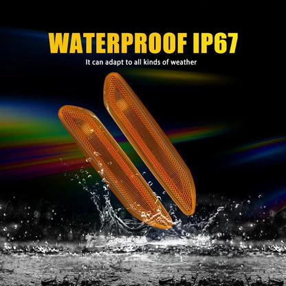 For Mini Cooper Countryman 2012-2017 R60 R61 Fender Side Marker Light Amber Lens