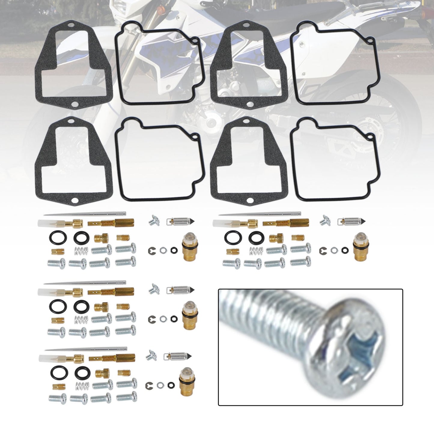 4X Carburetor Rebuild Repair Kit fit for Suzuki DR250 DR350
