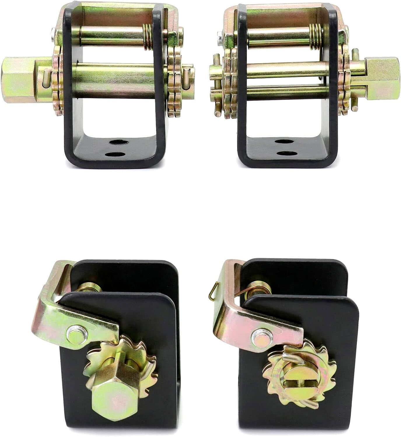 1 Left+1 Right 2" Tow Dolly Lashing Winch Truck Rack Ratchet Tie Down Binder