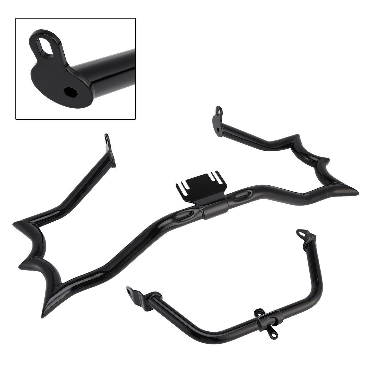 Engine Guard Crash Bar&Fairing Bracket Kit Black For Touring Road King Street
