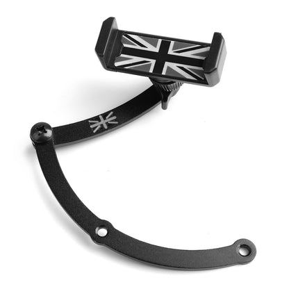 Union Jack Car Phone Mount Folding Holder For Mini Cooper R55 R56 Black&Gray US