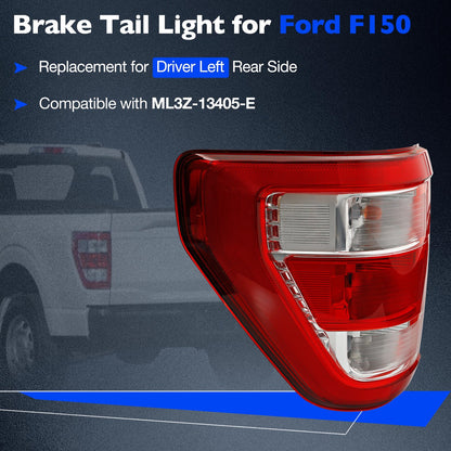 Halogen Taillight Lamp Assy Left Driver Side For 21-23 Ford F-150 XL ML3Z13405E