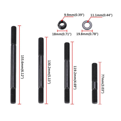 12Point Head Stud Kit Suits PCE Heads 8 Long Studs PCE279.1005 For Chevy BBC 454