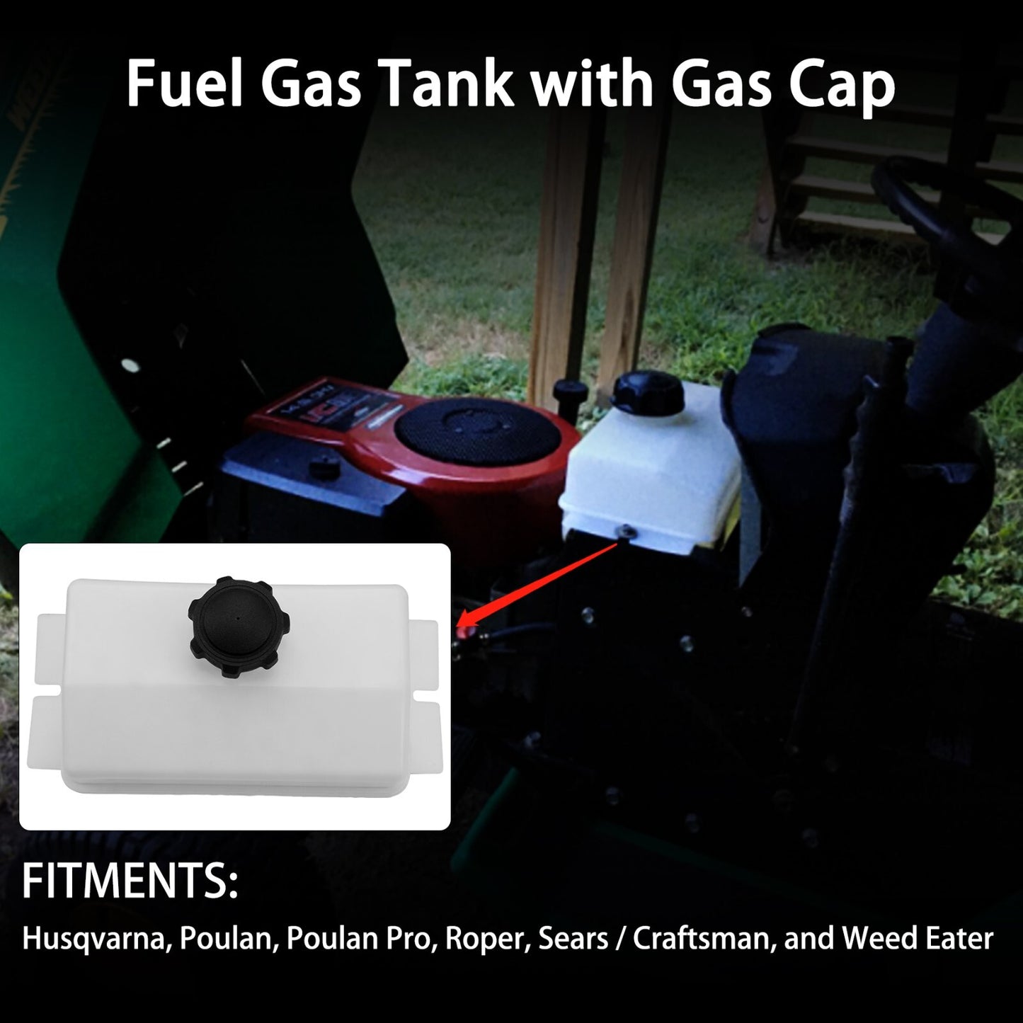 Fuel Gas Tank For Husqvarna Poulan Roper Weed Eater Craftsman LT1000 532184900