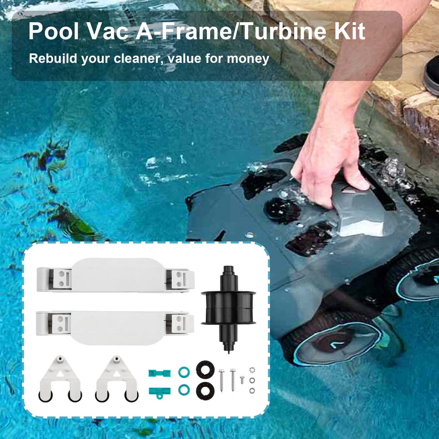 Pool Vac A-Frame Turbine Bearings Pod Kit for Hayward Pool Vac XL/Navigator Pro