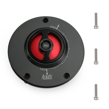 CNC Keyless Fuel Gas Tank Cap Black For Honda CBR1000F 90-96 CB CBR1000R 11-19