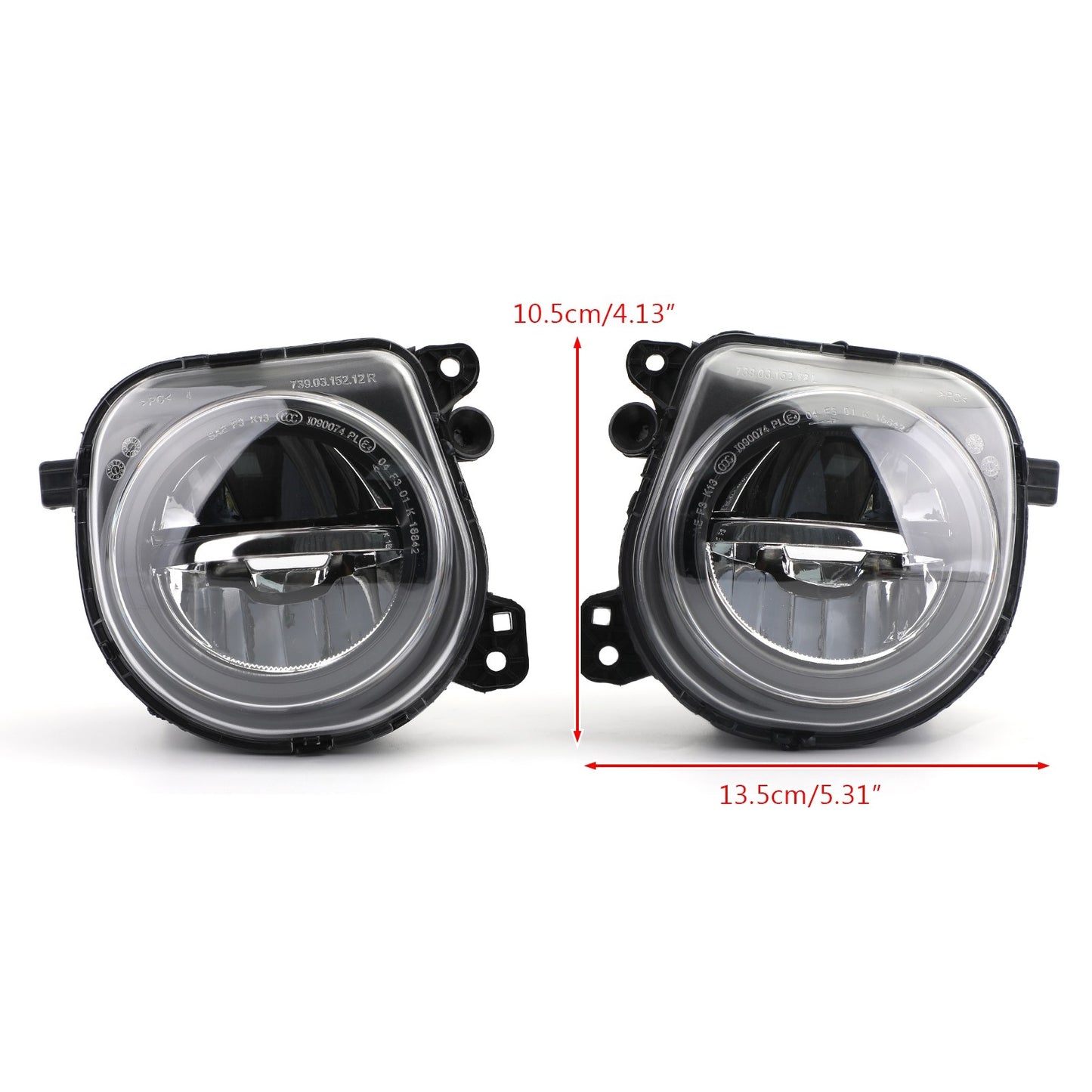 Pair LH+RH Front LED Fog Lights Lamps Foglights For BMW 5 Series F10 F07 LCI CT,