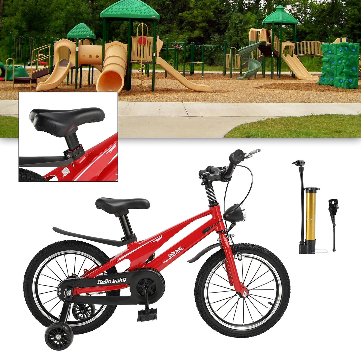 16 inches Magnesium alloy Kid's Bike Child Bicycle with auxiliary wheels