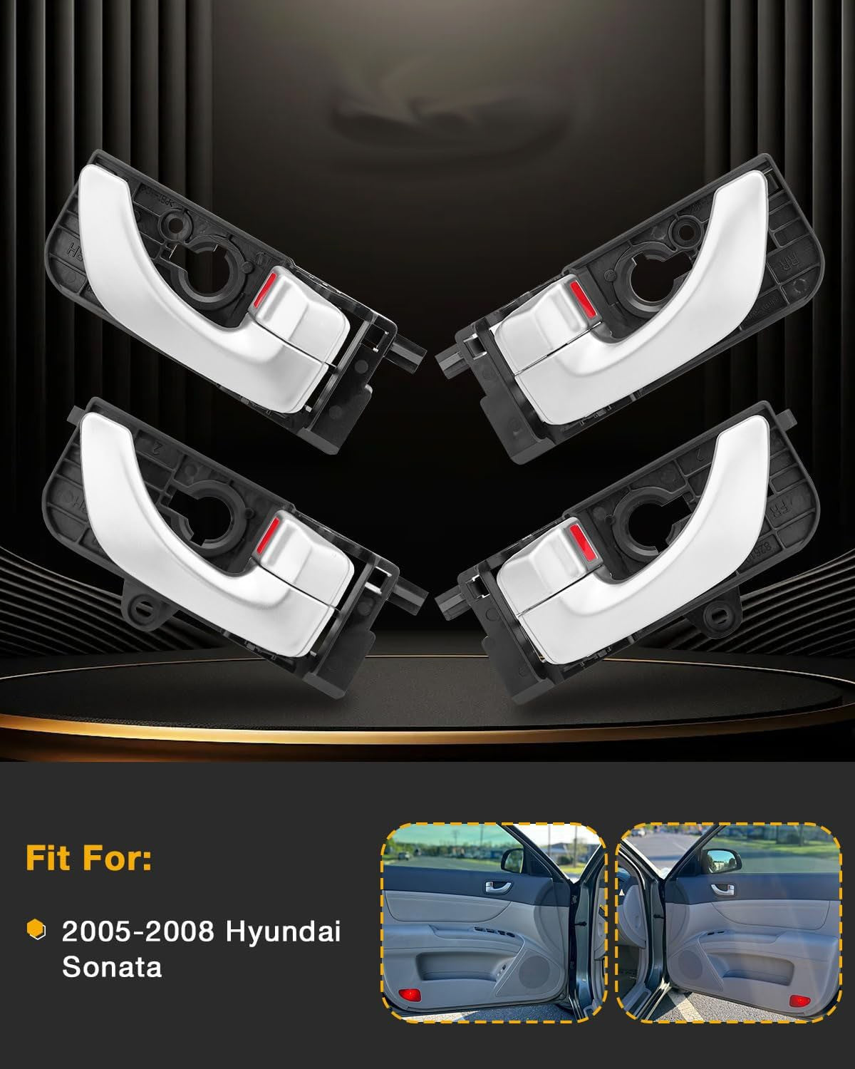 HY1352134 Inside Interior Door Handle Kit Fit 2005-2008 Hyundai Sonata HY1553108