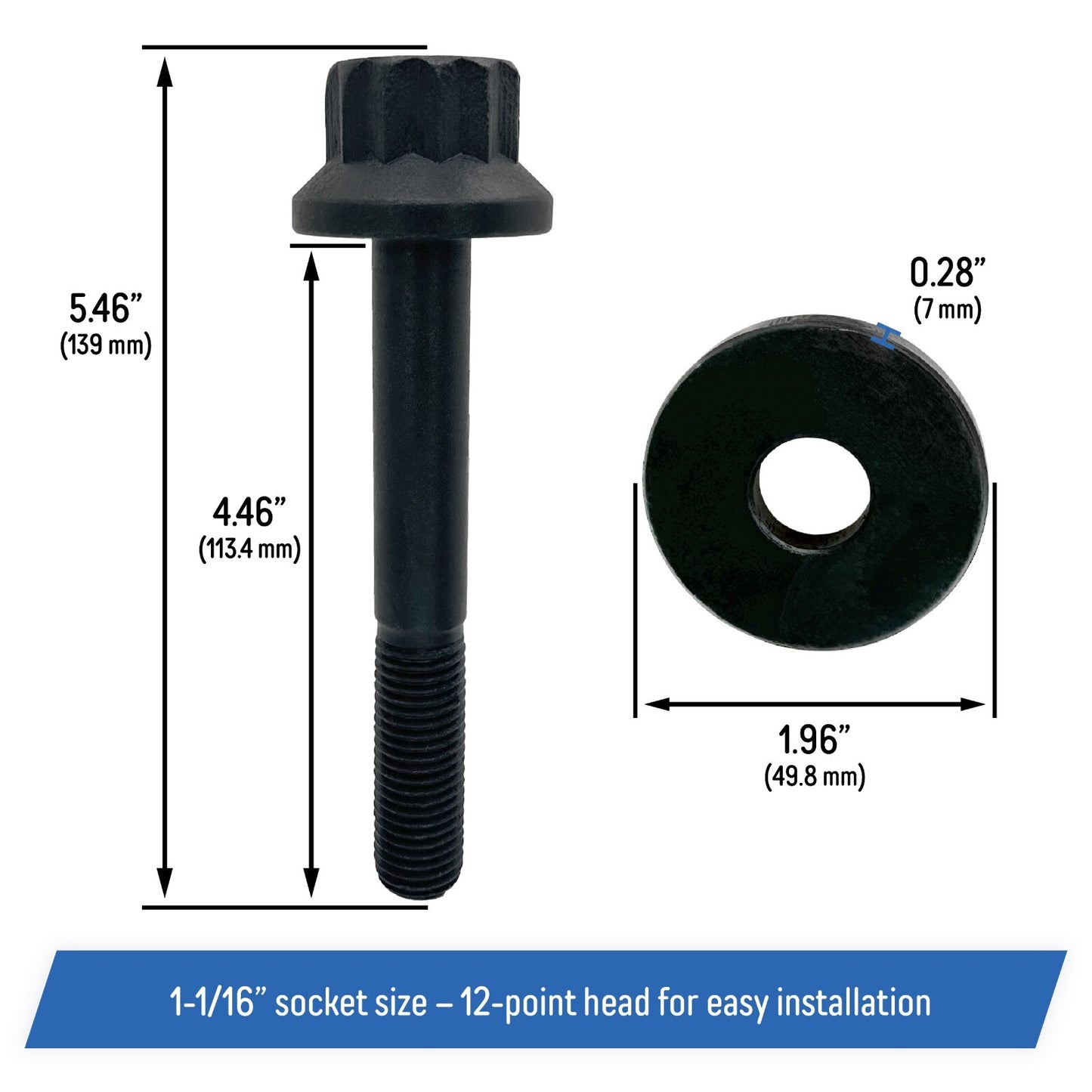 Harmonic Balancer Bolt for Chevrolet Gen III/IV LS, SBC 4.8L 5.3L 5.7L 6.0L 6.2L