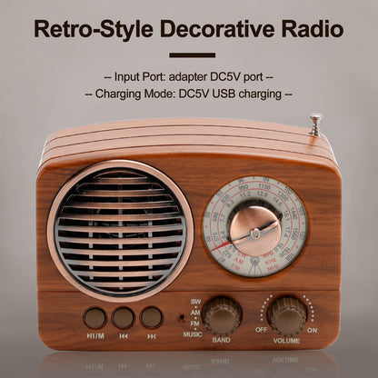 Retro-Style Decorative Radio Mini Multifunction Music Player Bluetooth Speaker*