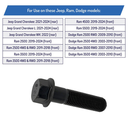 Wheel Hub & Bearing Mounting Bolts for Dodge Ram Jeep - 926-171, 5086661AA (4)
