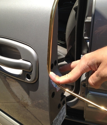 FLEXIBLE GOLD DOOR EDGE GUARD MOLDING TRIM PROTECTOR - 14 FT Roll - 4 Doors