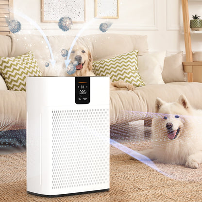 Air Purifier for Home Bedroom Office Large Room Up to 2400 Ft² Dust W/ 2 Filters