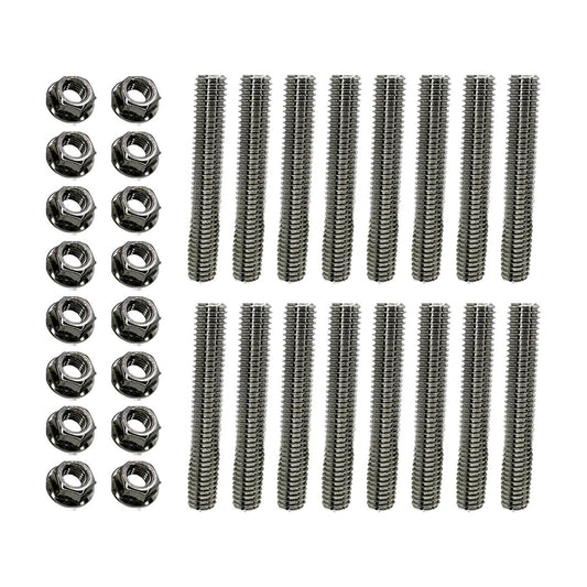 Solid Spare Stainless Exhaust Manifold Stud Kit for Ford 4.6L, 5.4L V8 - One Side, 8 pcs
