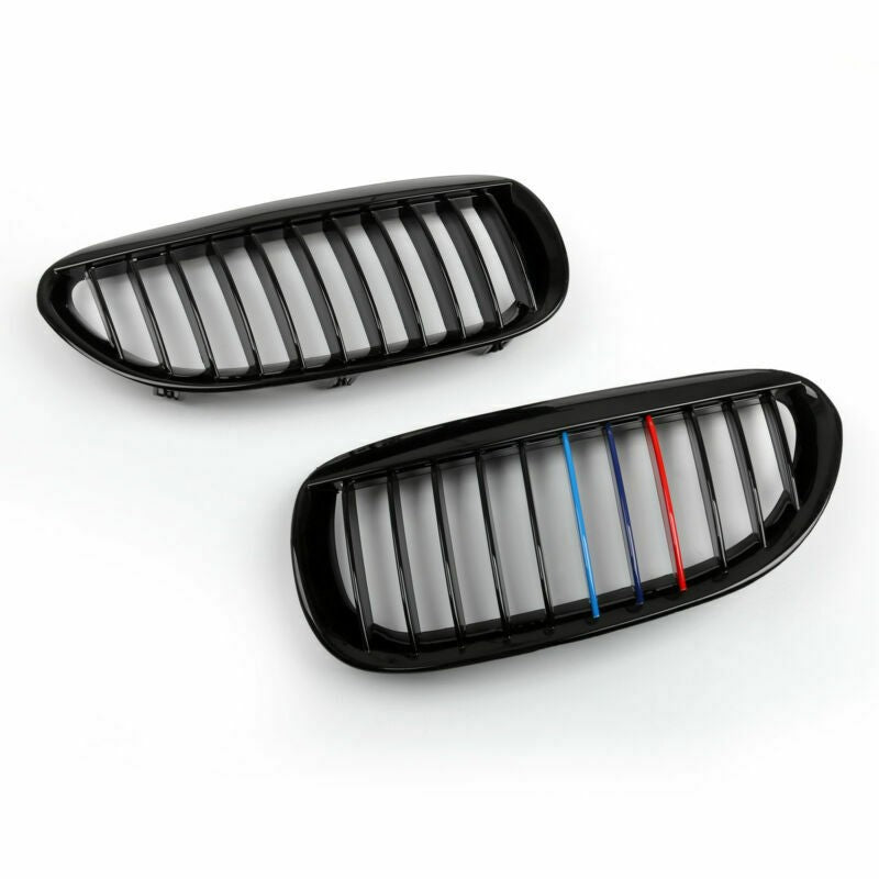 Gloss Black M Color Grille For BMW 04-10 E63 E64 650i 645Ci M6 Coupe Convertible