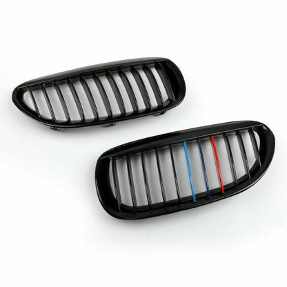 Gloss Black M Color Grille For BMW 04-10 E63 E64 650i 645Ci M6 Coupe Convertible