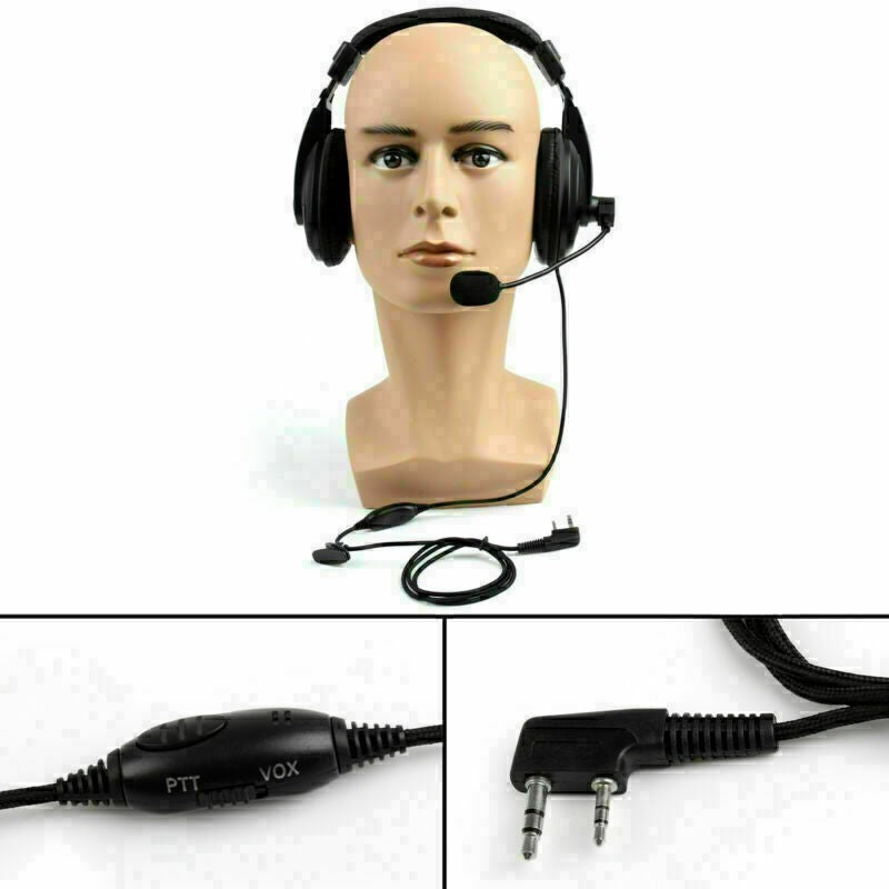 ??️5x Heavy Duty Overhead Headset Boom Mic PTT For Kenwood Puxing Baofeng Radio