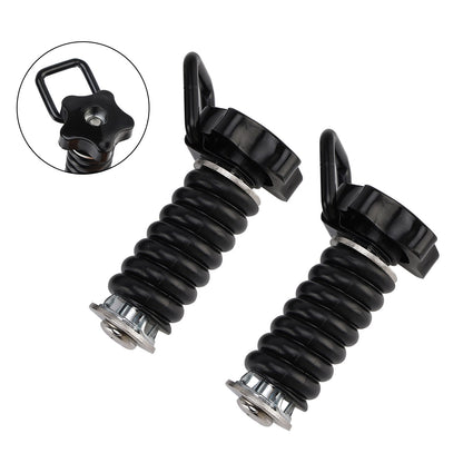 2X Tie Down Anchor With D-Ring 1" Black Black For Polaris Rzr 570 800 900 1000