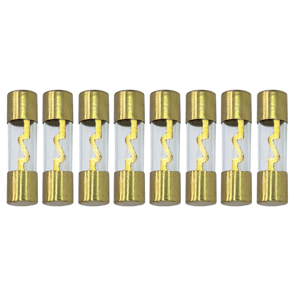 AGU Fuse Multipack 10A 20A 30A 40A 50A 60A 80A 100A Gold Glass Inline Car Audio