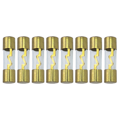 AGU Fuse Multipack 10A 20A 30A 40A 50A 60A 80A 100A Gold Glass Inline Car Audio