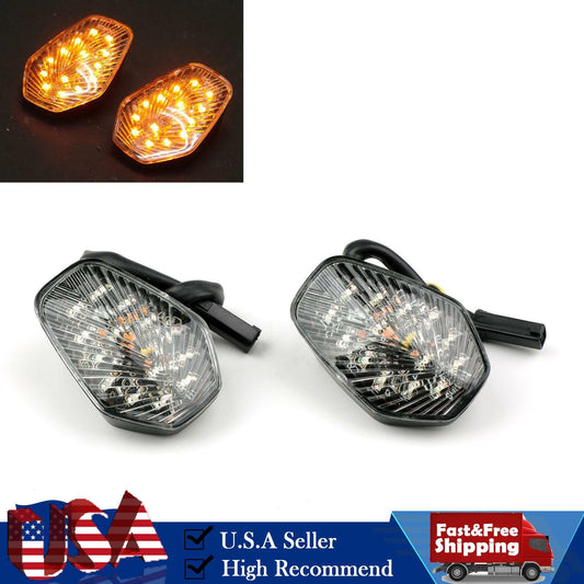 1 Pair Clear Turn Signals fit For Suzuki GSXR 600 GSXR750 GSX-R1000 Flush Mount