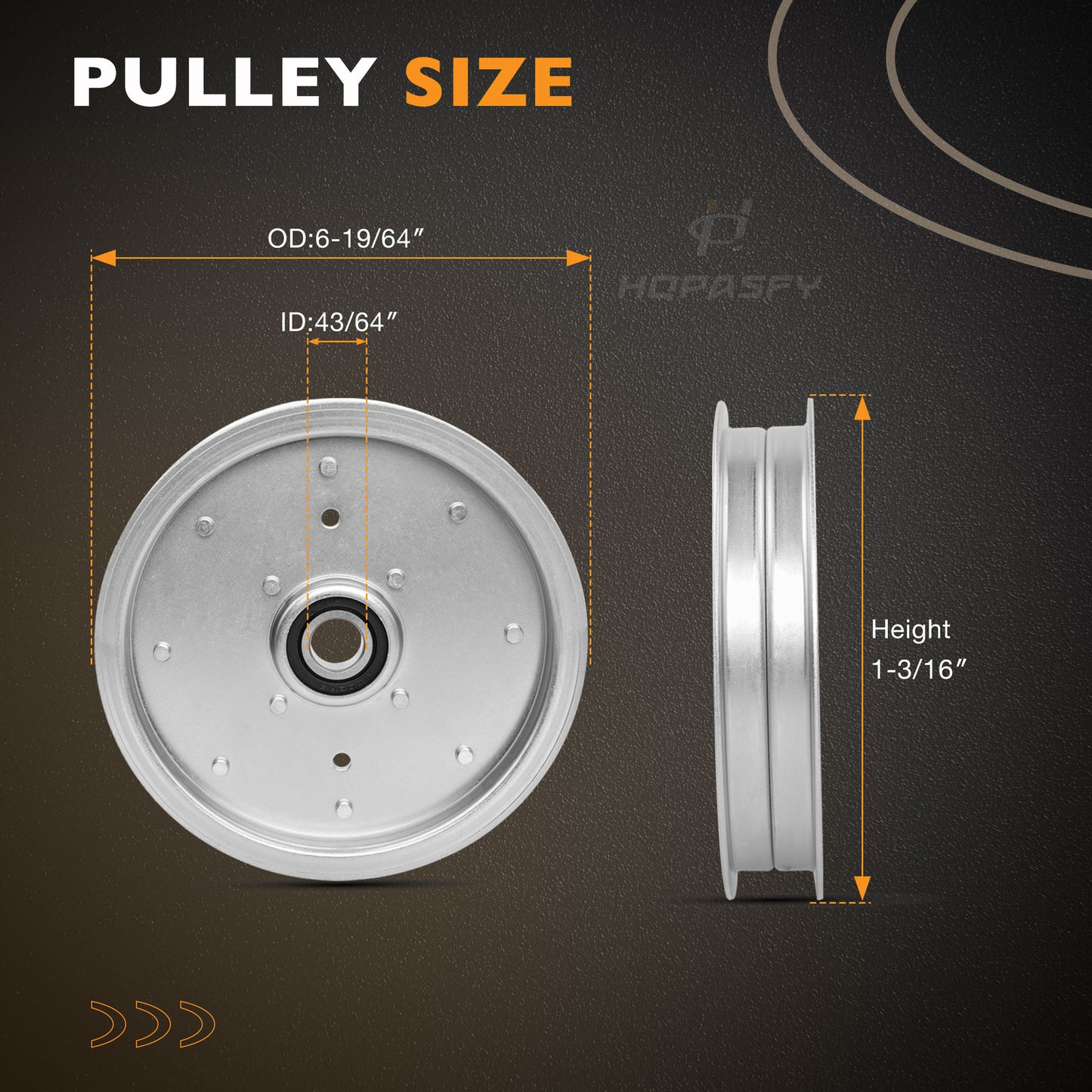 AUC10172 Lawn Mower Deck Flat Idler Pulley For John Deere Z540R ZTrak 15959