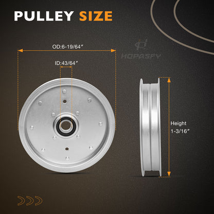 AUC10172 Lawn Mower Deck Flat Idler Pulley For John Deere Z540R ZTrak 15959