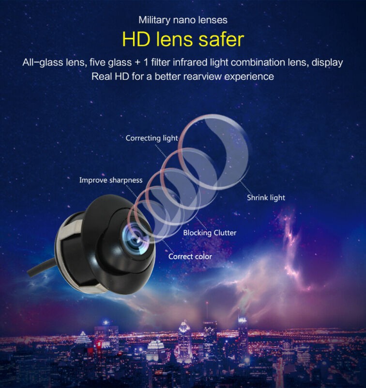 360°  Reverse Backup CDD Waterproof Car Rear View Parking Camera  View USA