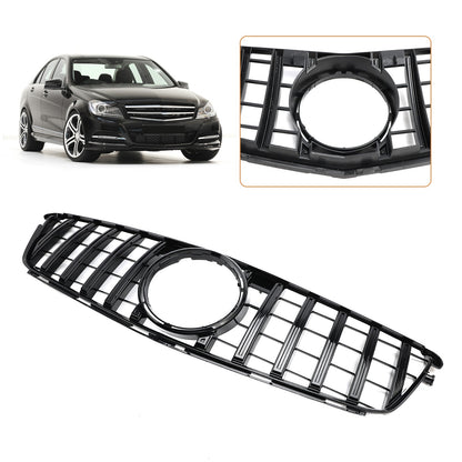 GTR Style Front Bumper Grille Grill Fit Benz C-Class W204 C300 C350 2008-2014