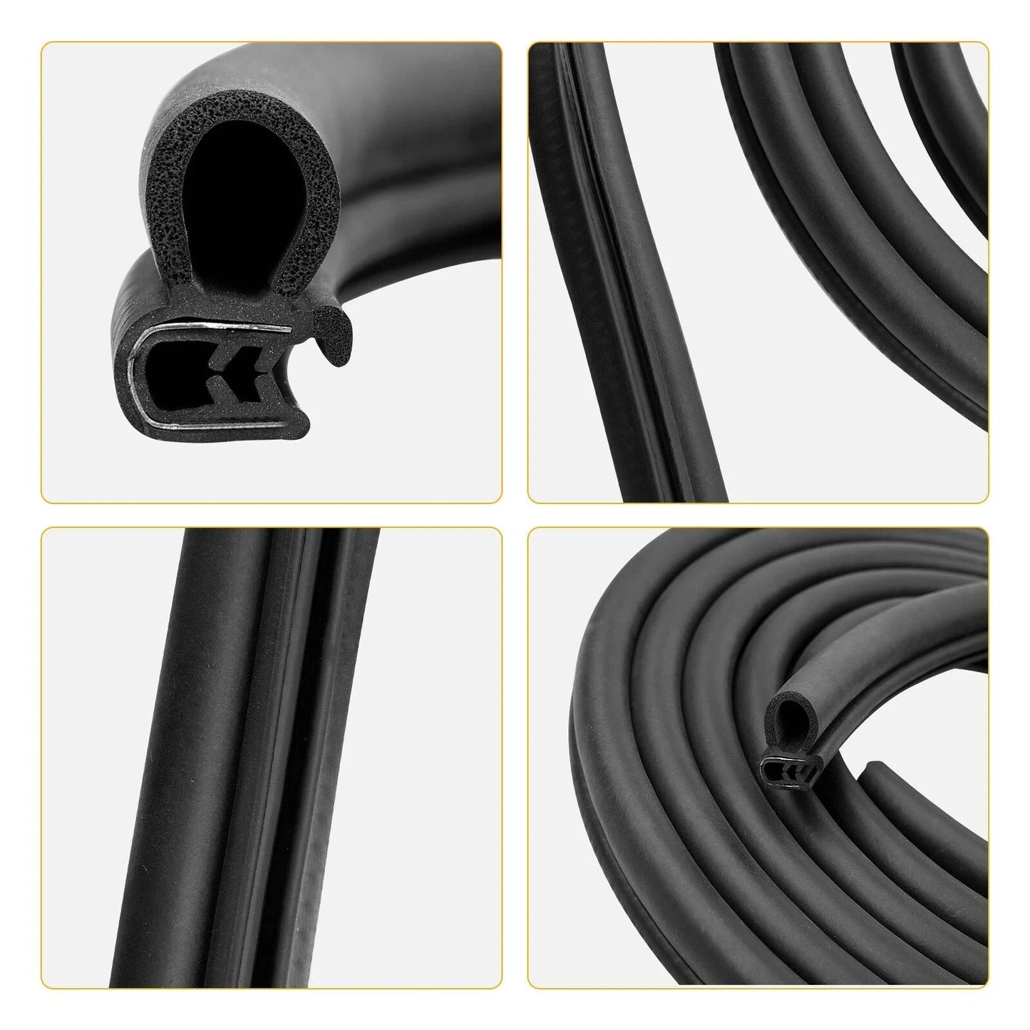 2X 13.5 Ft Door Rubber Weatherstrip Seal For 86-07 Peterbilt 359 370 377 379 380