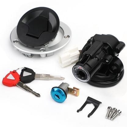 Ignition Switch Fuel Gas Cap Seat Lock Set for Kawasaki ZX636 ZX1000 Ninja 11-19