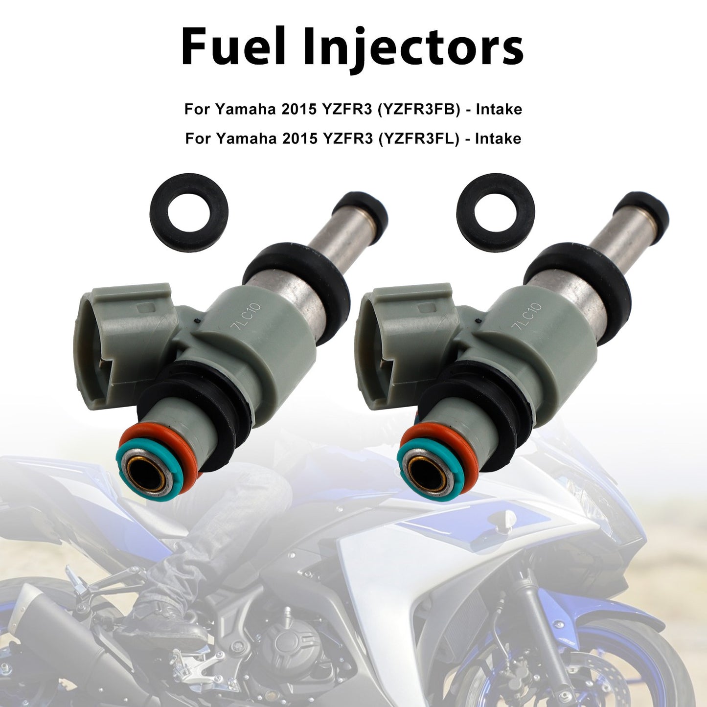 2PCS 1WD-E3761-00-00 Fuel Injectors For Yamaha YZF-R3 2015-2022