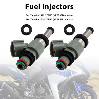 2PCS 1WD-E3761-00-00 Fuel Injectors For Yamaha YZF-R3 2015-2022