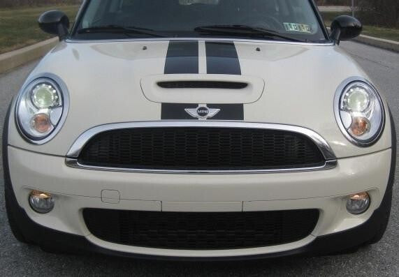 4" BLACK CARBON FIBER VINYL RALLY STRIPES RACING STRIPE KIT For MINI COOPER