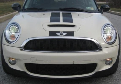 4" BLACK CARBON FIBER VINYL RALLY STRIPES RACING STRIPE KIT For MINI COOPER